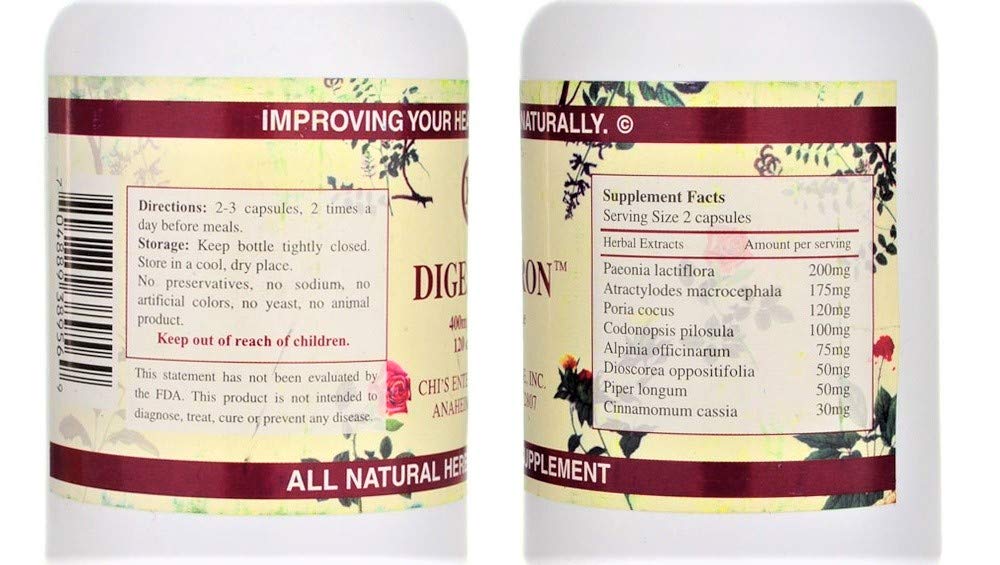 Chi's Enterprise Digestron 450mg Capsule, 120 Capsules