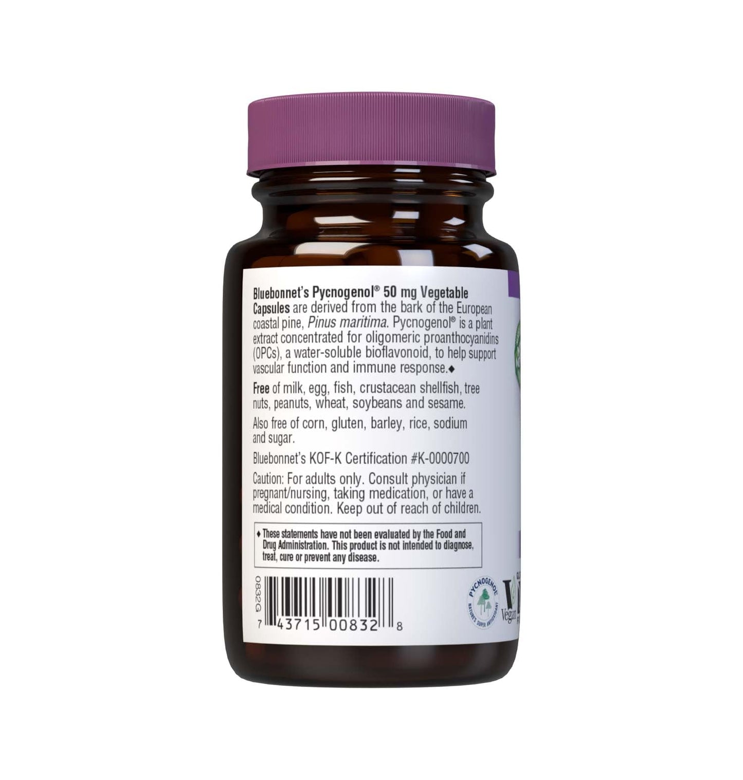 BlueBonnet Pycnogenol 50 mg Capsule, 30 Count