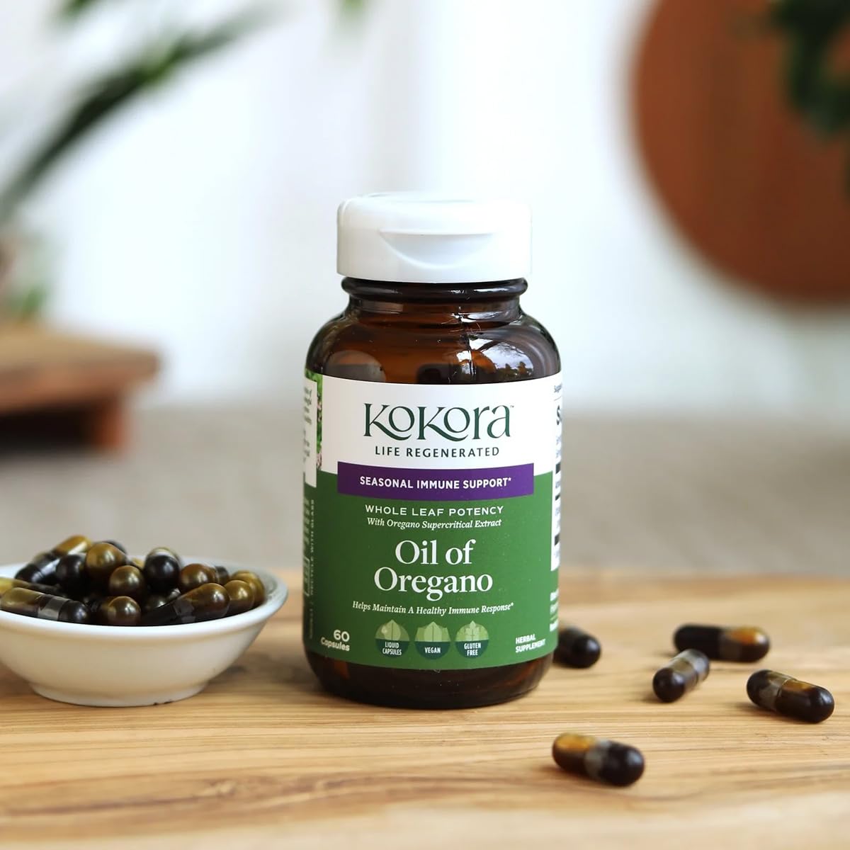 kokora Oil of Oregano Capsules, 60 Count