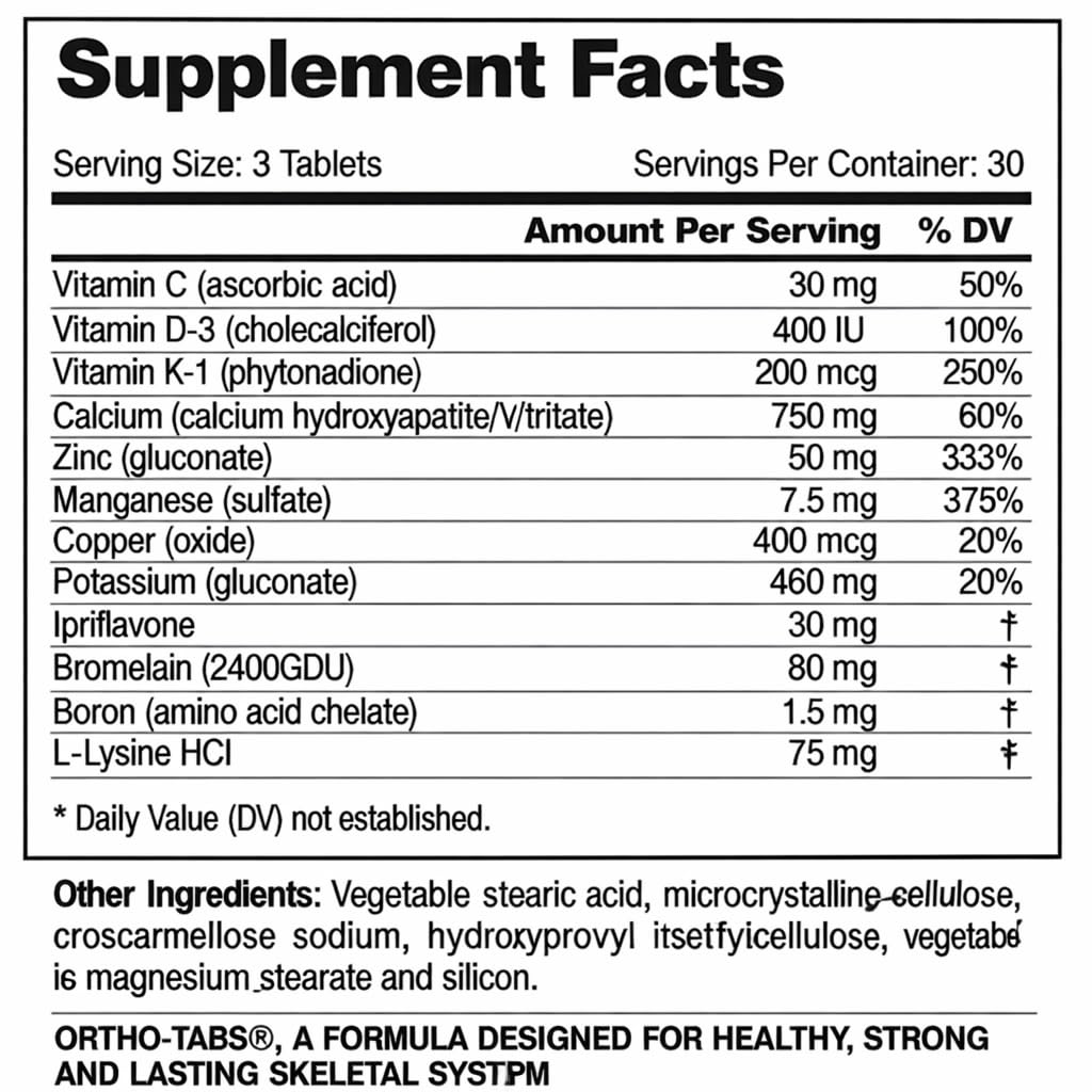 MediNiche Ortho-Tabs Tablet, 1