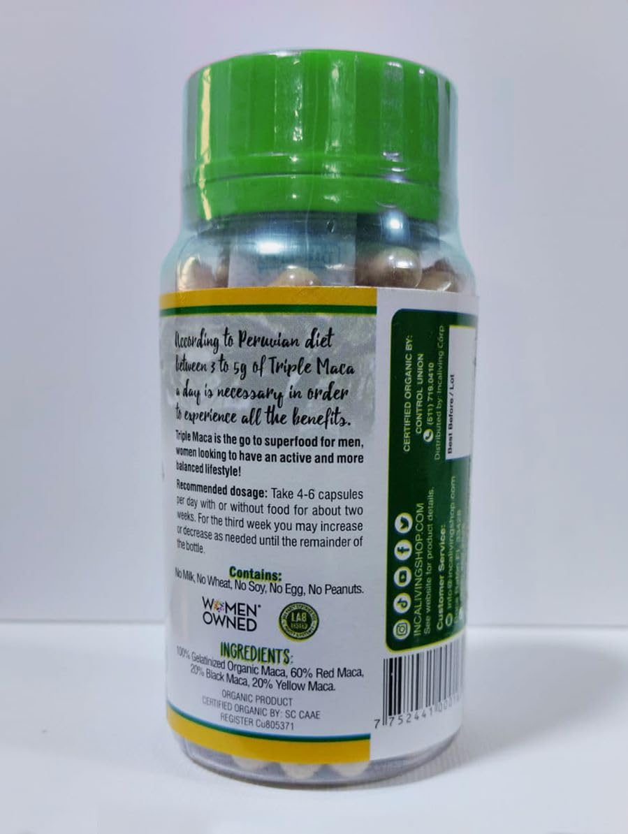 Incaliving Triple Maca Capsules 120 Count