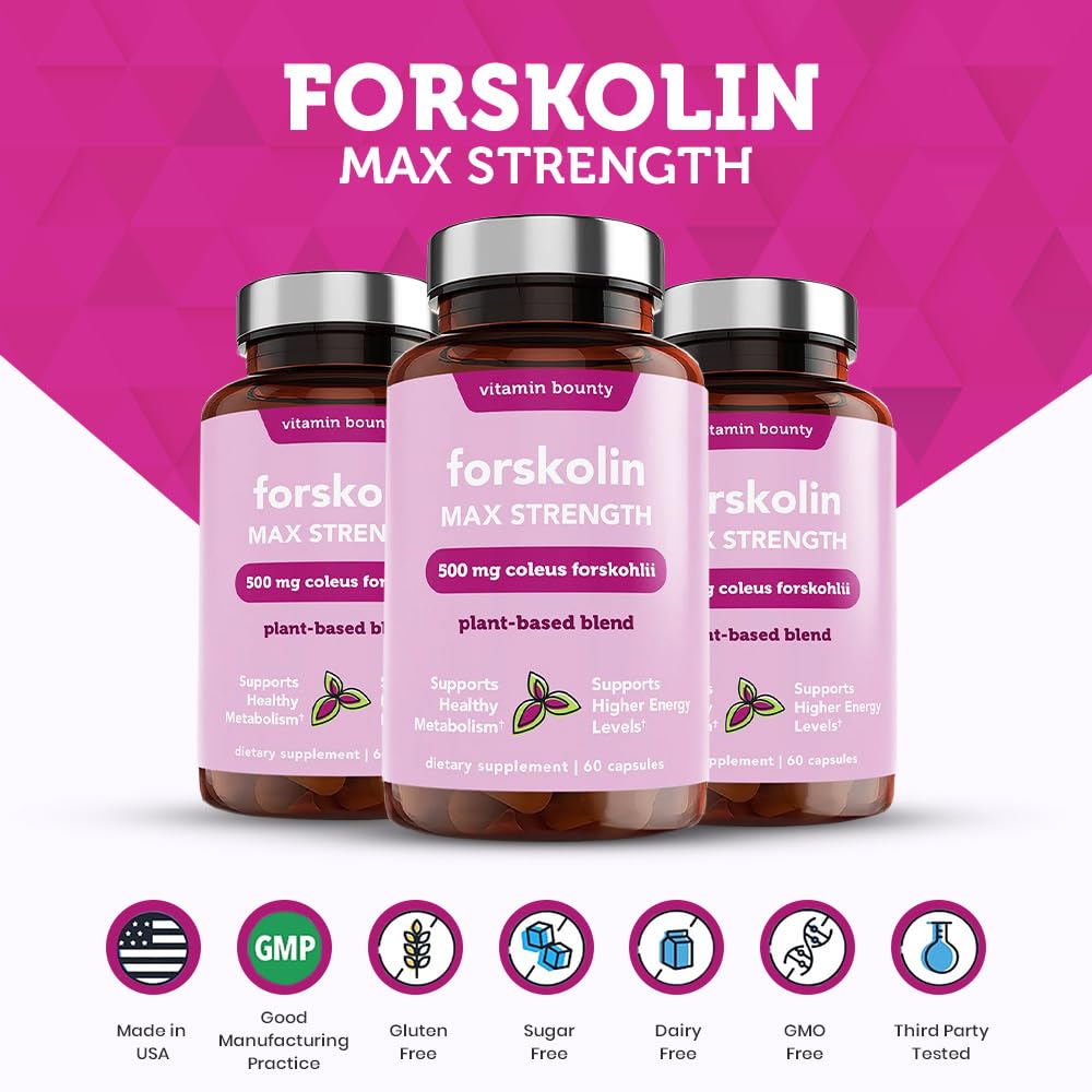 Vitamin Bounty Forskolin Maximum Strength for Weight Loss Capsules 60 Count