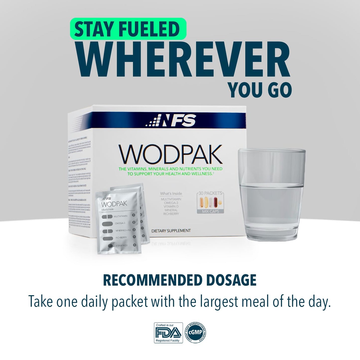 NF Sports WodPak Complete Daily Multivitamin Capsule, 30 Count