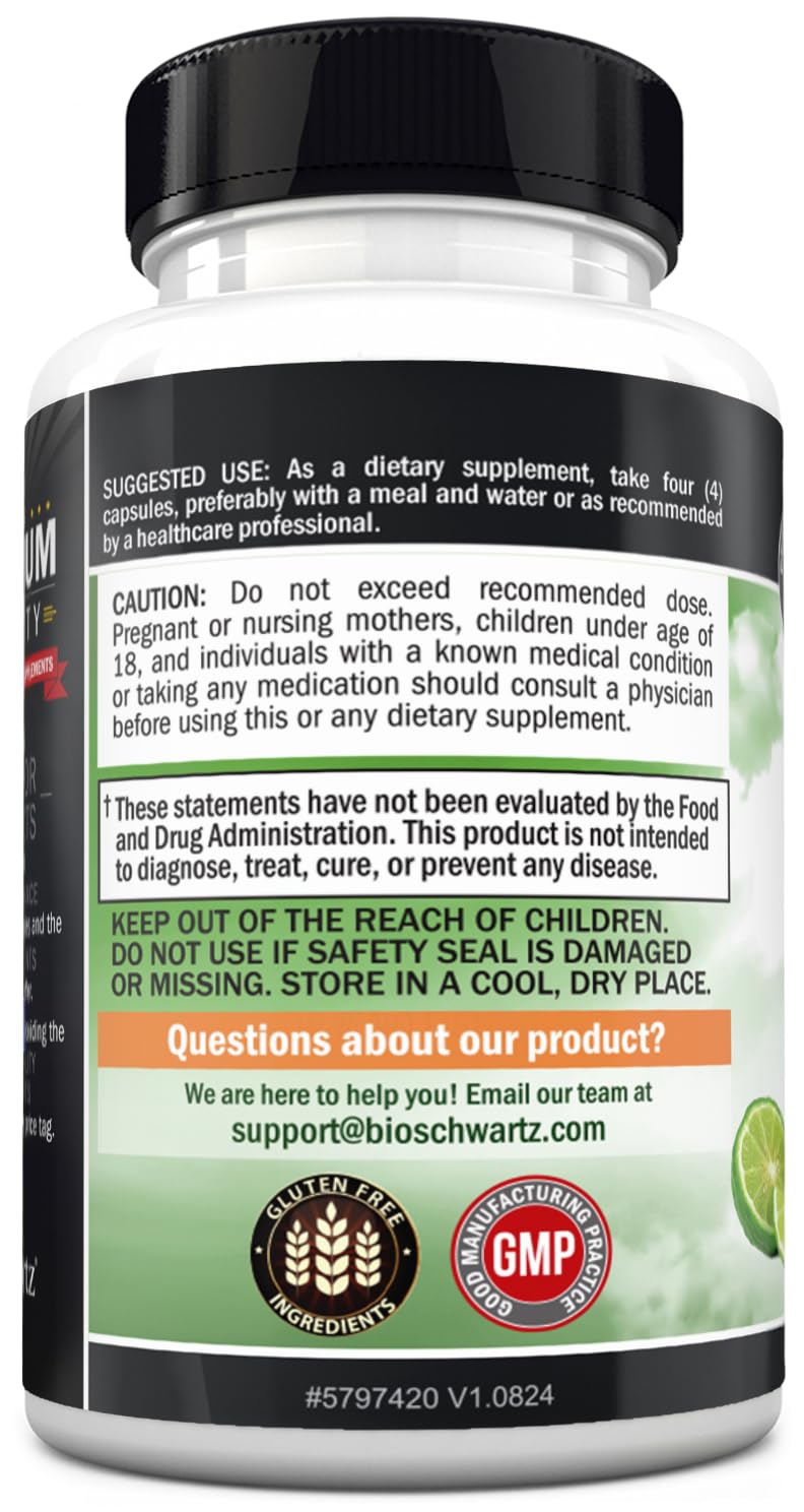 BioSchwartz Citrus Bergamot 1000mg Capsules, 120 Capsules