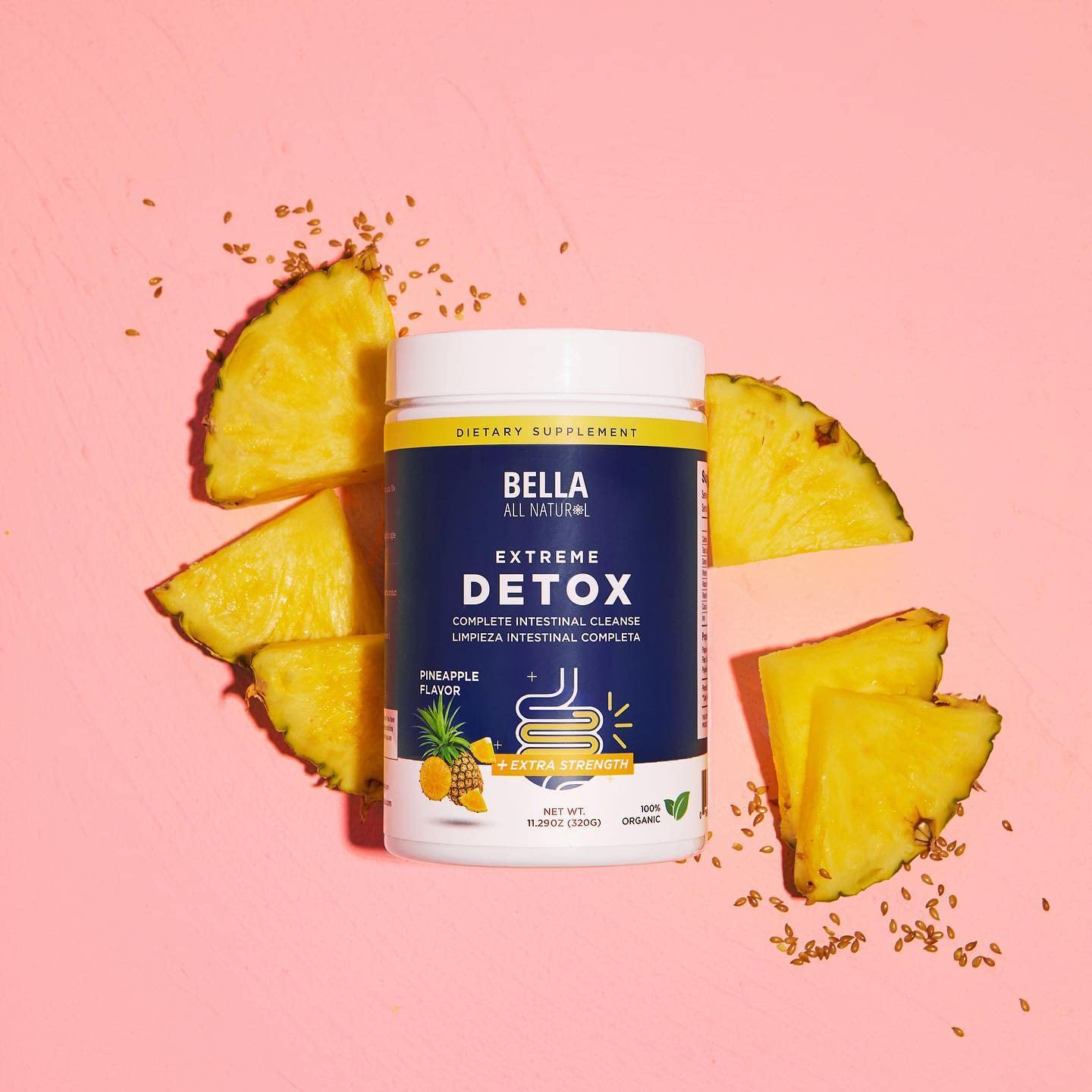 Bella All Natural Extreme Detox Powder 14.1 Ounce
