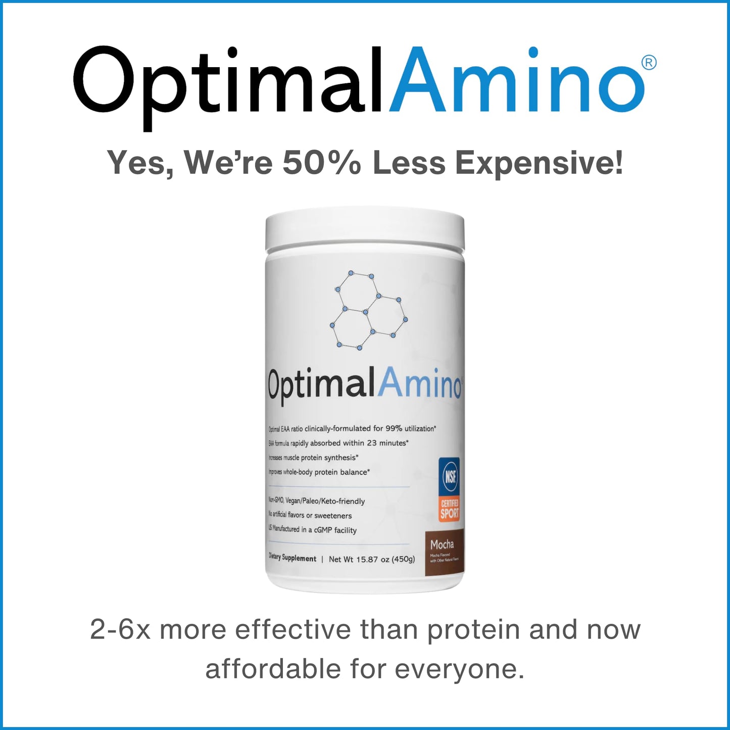 OptimalAmino Amino Acid Powder 15.87 Ounce