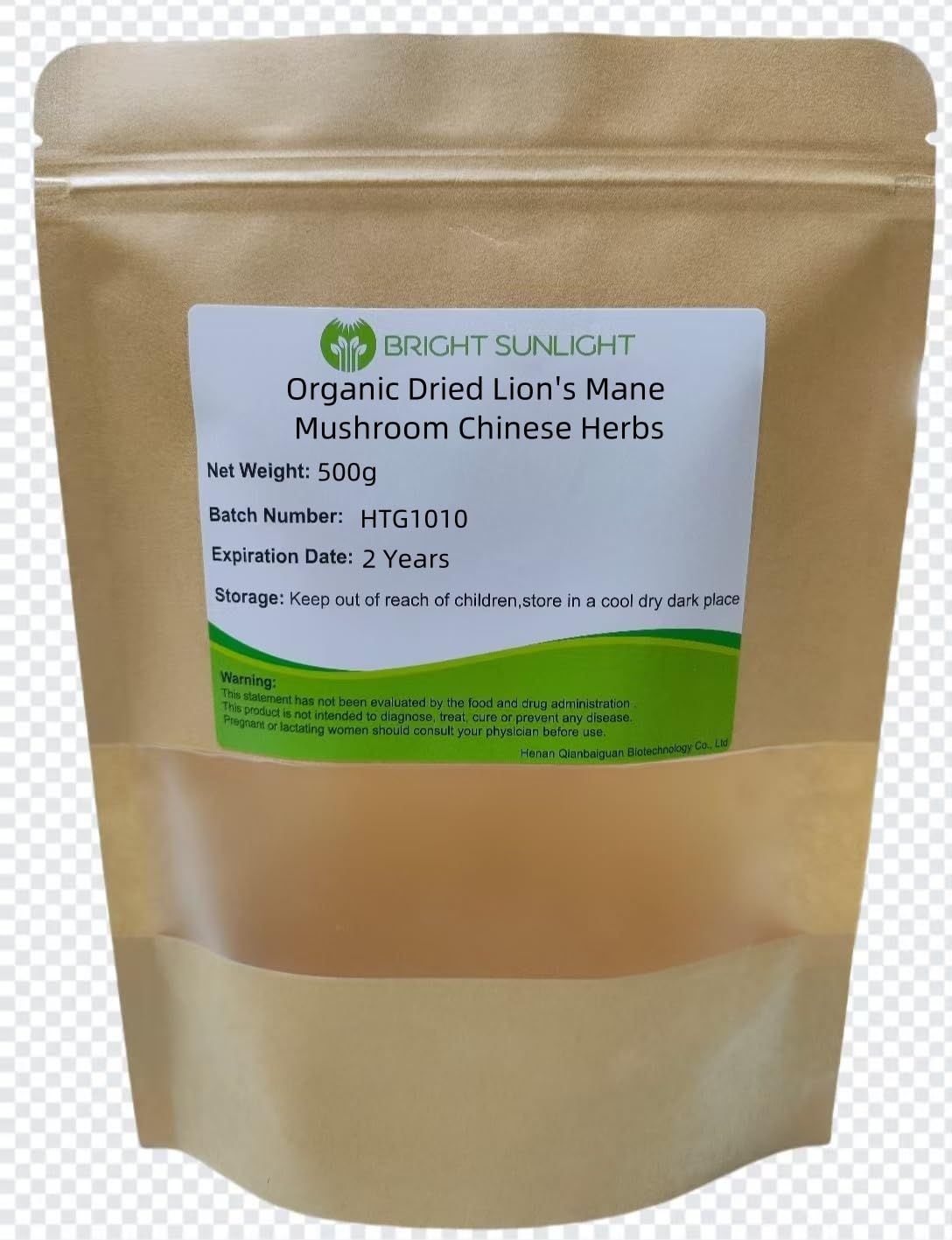 Bright sunlight Organic Lion's Mane Mushroom Powder 0.04 Ounce