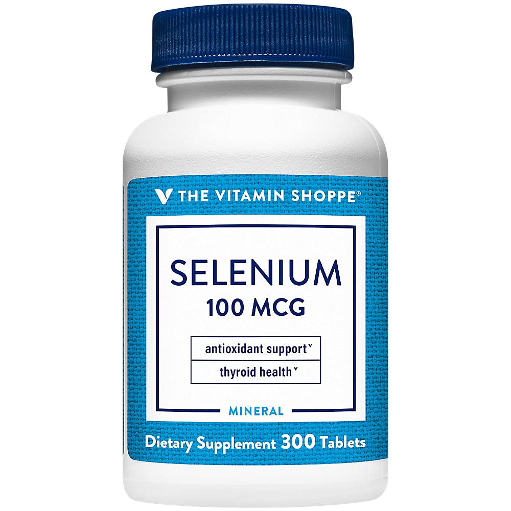 The Vitamin Shoppe Selenium 100MCG Tablets, 300 Count