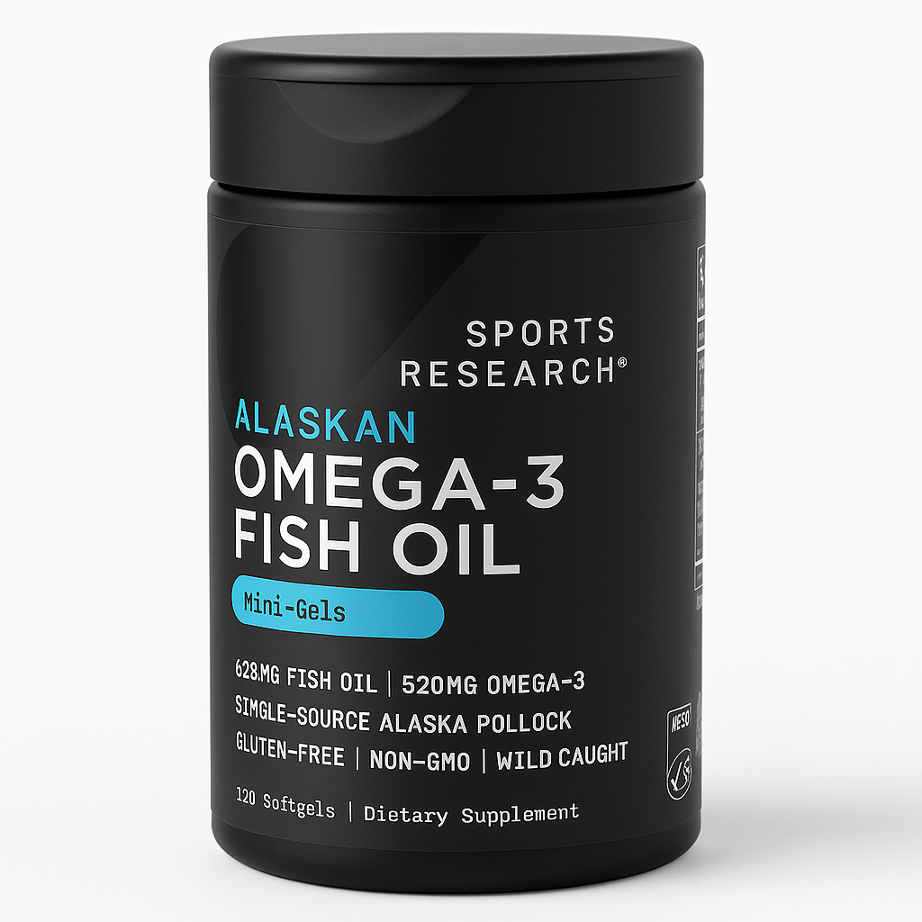Sports Research Omega-3 Fish Oil Minis Softgel - 120 Count