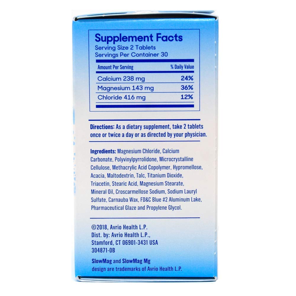 Slow-Mag Magnesium Chloride and Calcium Tablets 240 Tablets