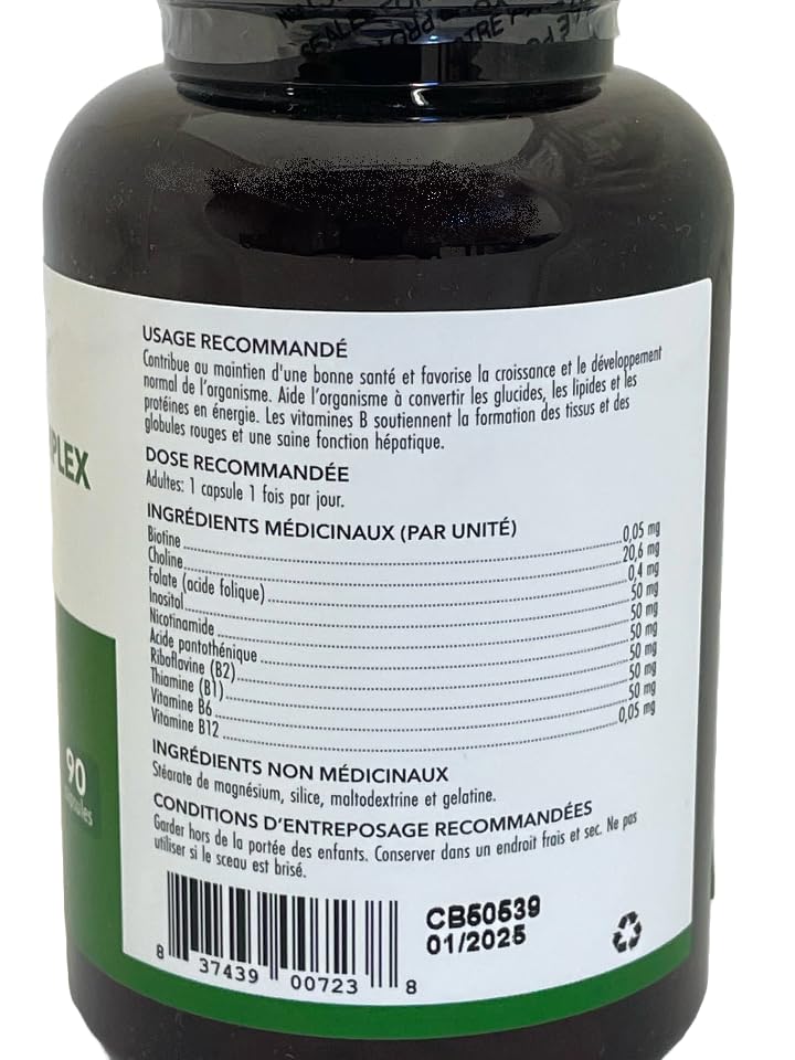NutriWise High Potency B Complex Capsules, 90 Count
