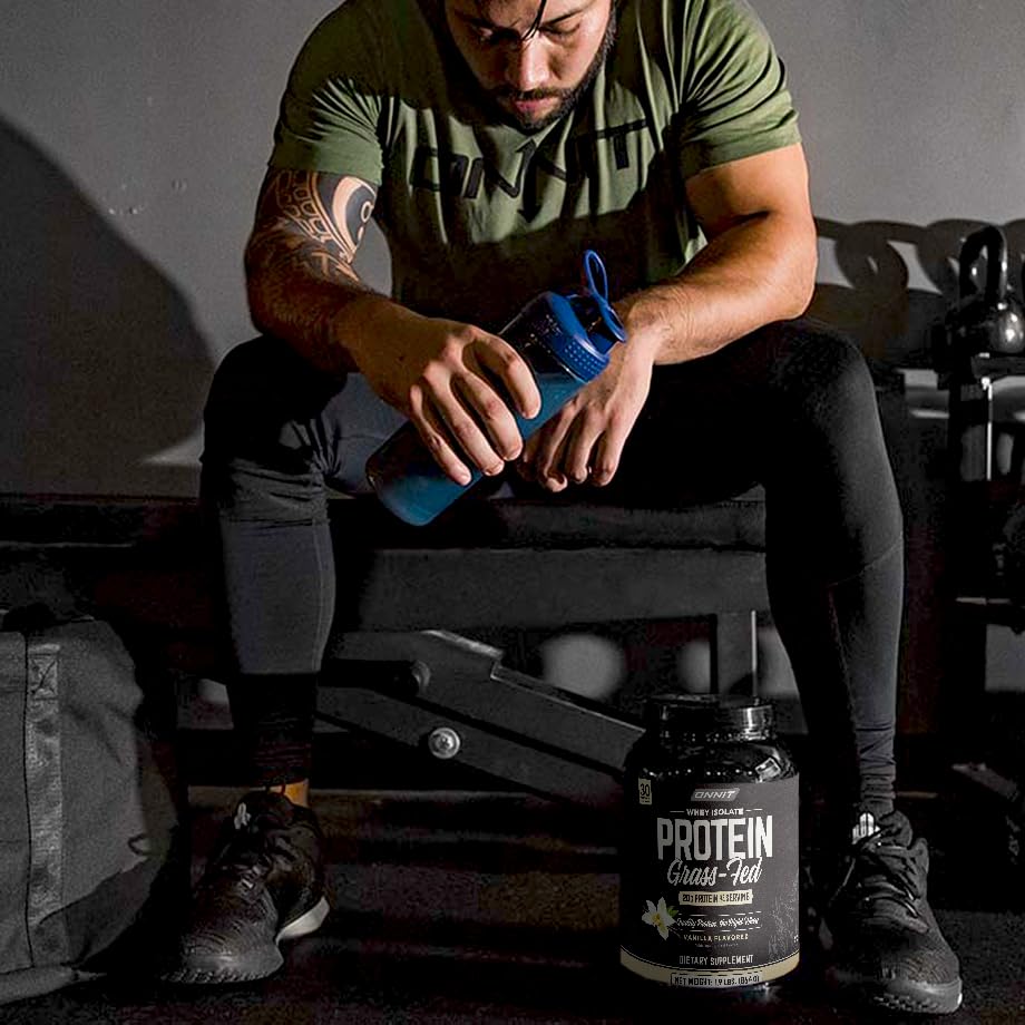 ONNIT Grass Fed Whey Isolate Protein Powder, Vanilla, 30.48 oz