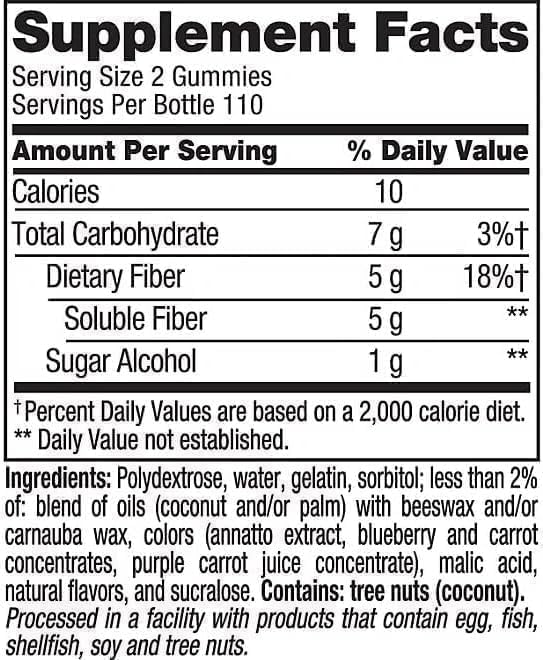 Generic Vita Fiber Well Gummies 220 Count