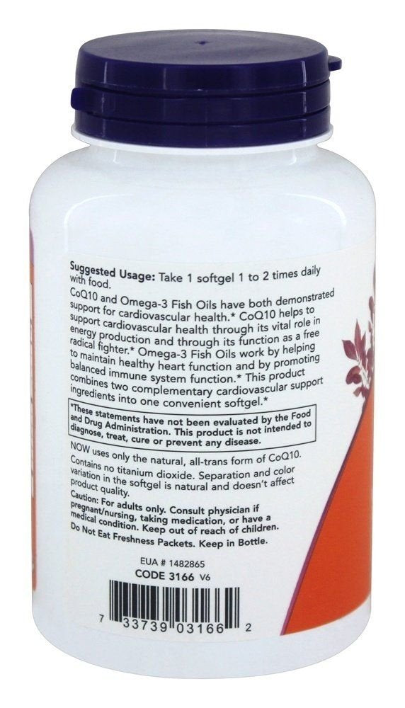 NOW Foods CoQ10 60mg Softgels, 120 Count