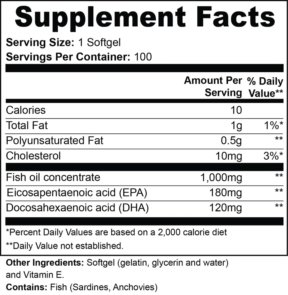 Byron Bay Bliss Omega-3 Fish Oil Softgels 100 Softgels