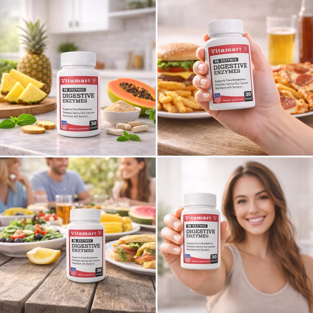 Vitamart Digestive Enzymes for Women & Men 30 Capsules