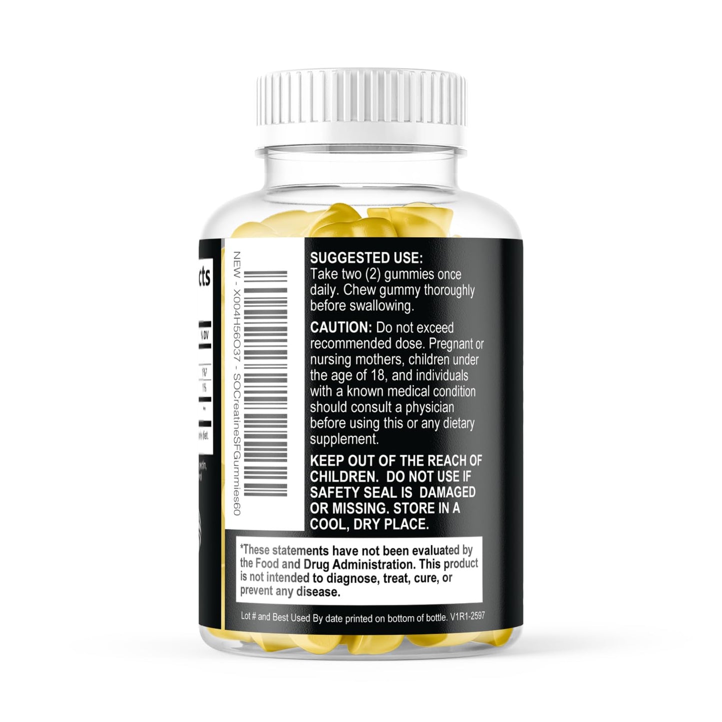 SILVERONYX Creatine Monohydrate Gummies 1000 MG per Gummy, 60 Count
