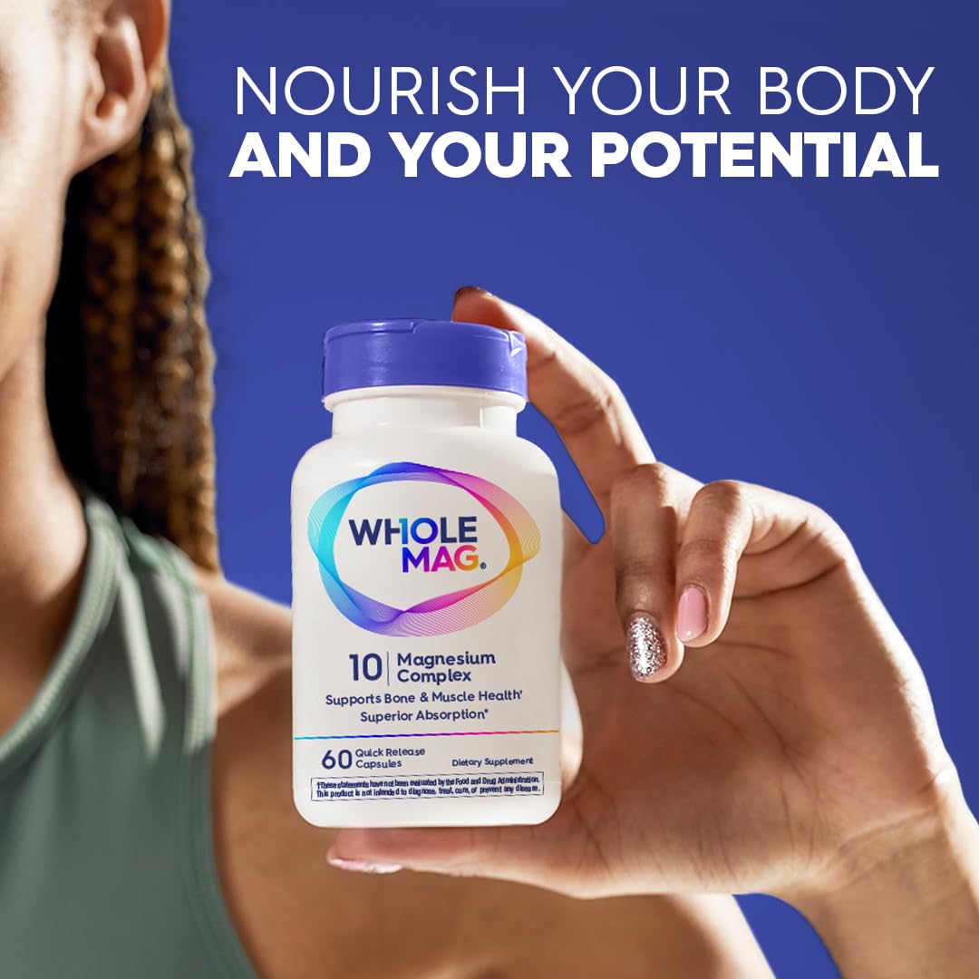 WholeMag Magnesium Supplement Complex Capsule, 60 Count