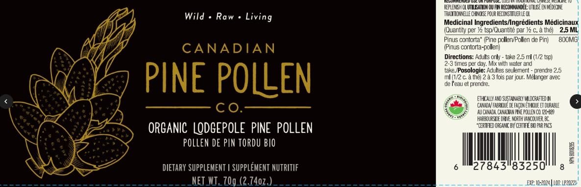 Canadian Pine Pollen Wild Pine Pollen Lodgepole Powder 0.04 oz