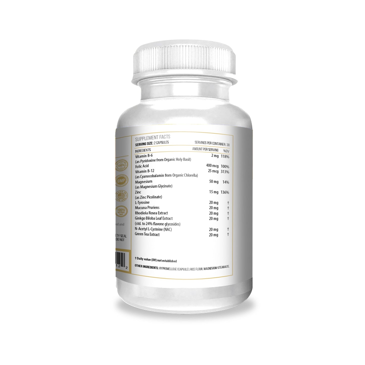 ACTIF Dopamine Boost with 10+ Advanced Factors for Energy and Motivation Support Capsule 60 Count