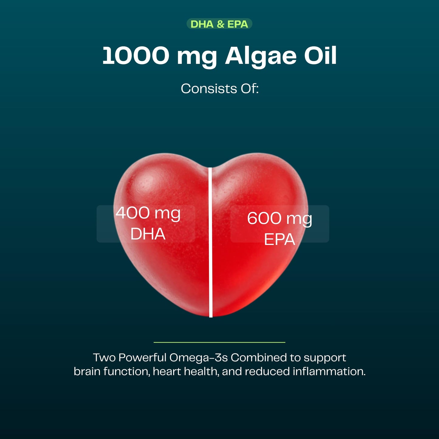 Vegetarian Heaven Omega-3 Algae Oil Gummies 60 Count