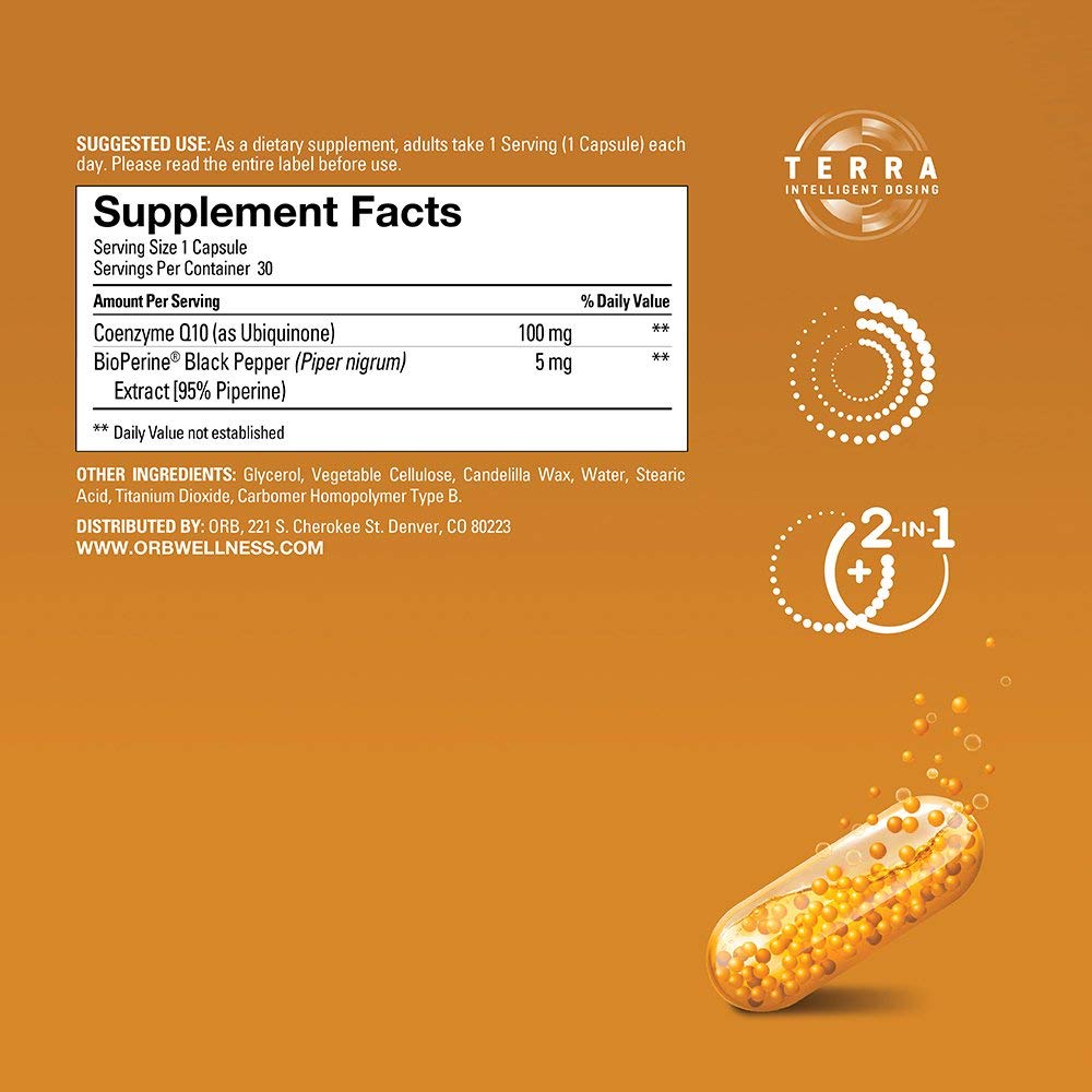 ORB Wellness Heart Complex Time-Released COQ10 60 Capsules