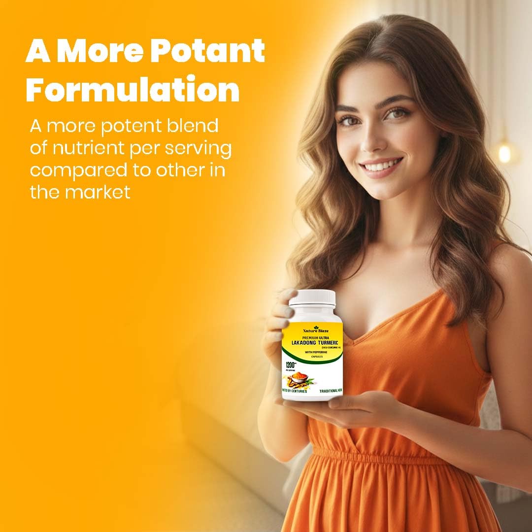 Nature Blaze Lakadong Turmeric High Curcumin with Pepprine Capsule 1 Capsule
