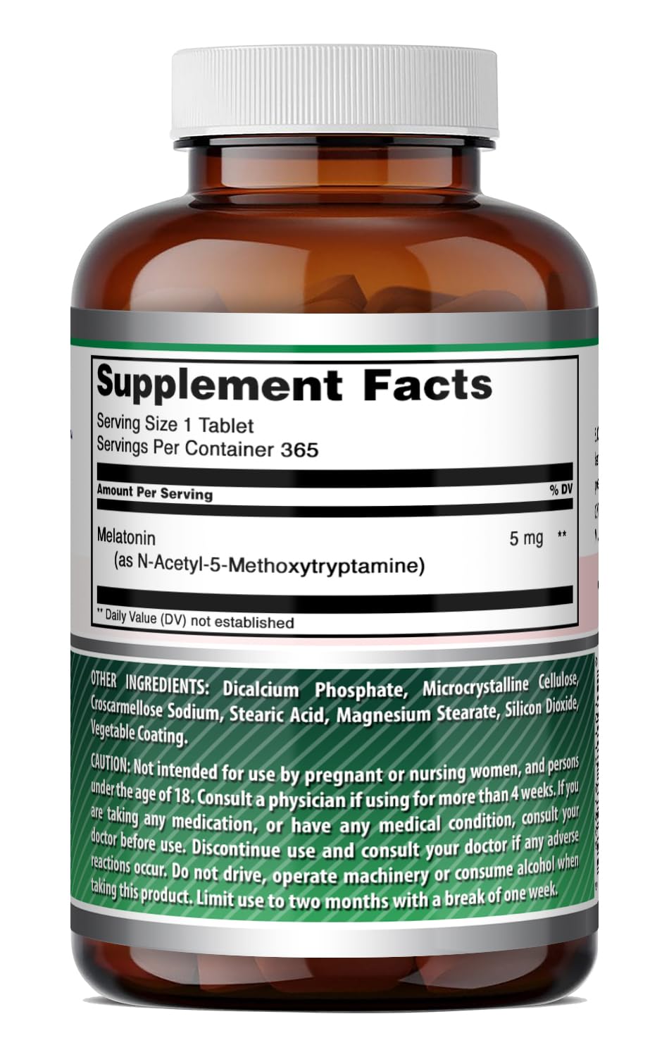 Amazing Nutrition Melatonin 5 mg Tablets, 1 Tablet