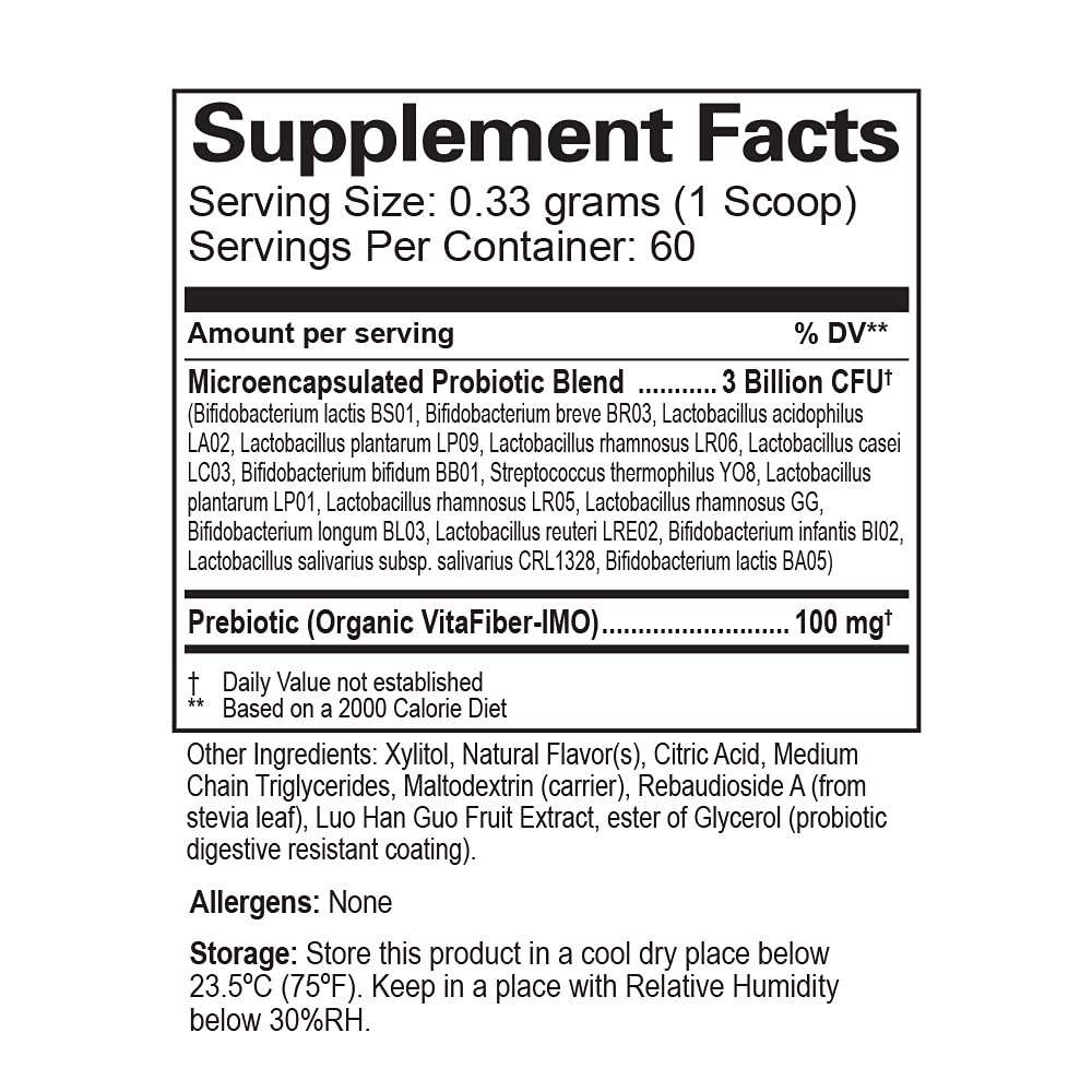 Essential Source TriActive Biotics Junior for Kids Powder Probiotic and Prebiotic Blend, 6 Billion CFU – Digestive Enzymes Supplement for Gut Health, Immune Support, 0.7 Ounce