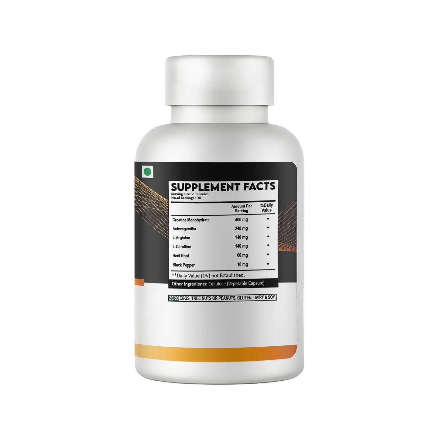CHARMSVEDA Creatine Monohydrate Capsules 60 Count