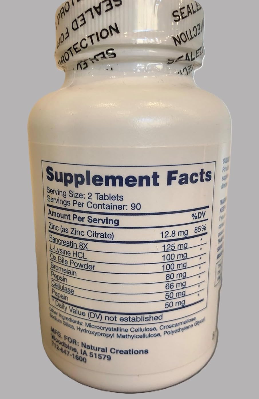 Natural Creations Opti-Zyme Powder 180 Count