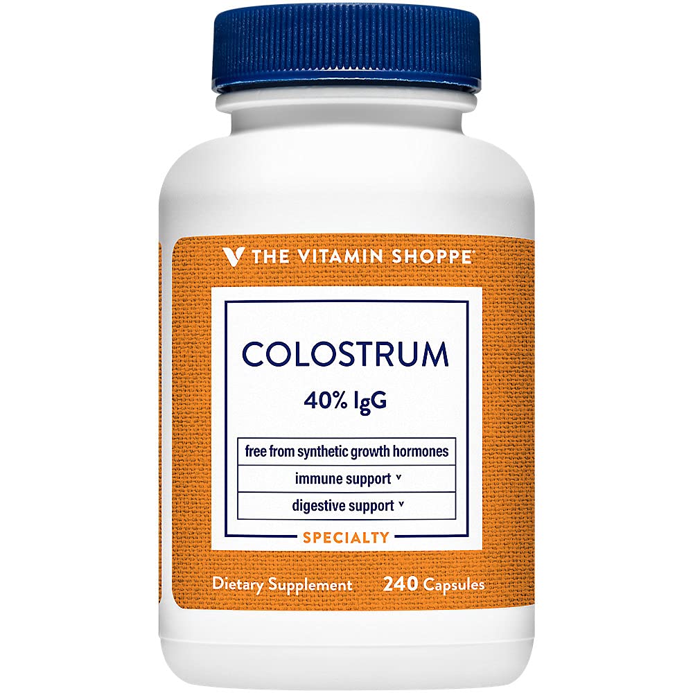 The Vitamin Shoppe Colostrum 40% IGG - Supports Immune Health, Hormone & Antibiotic Free, Once Daily, 240 Capsules