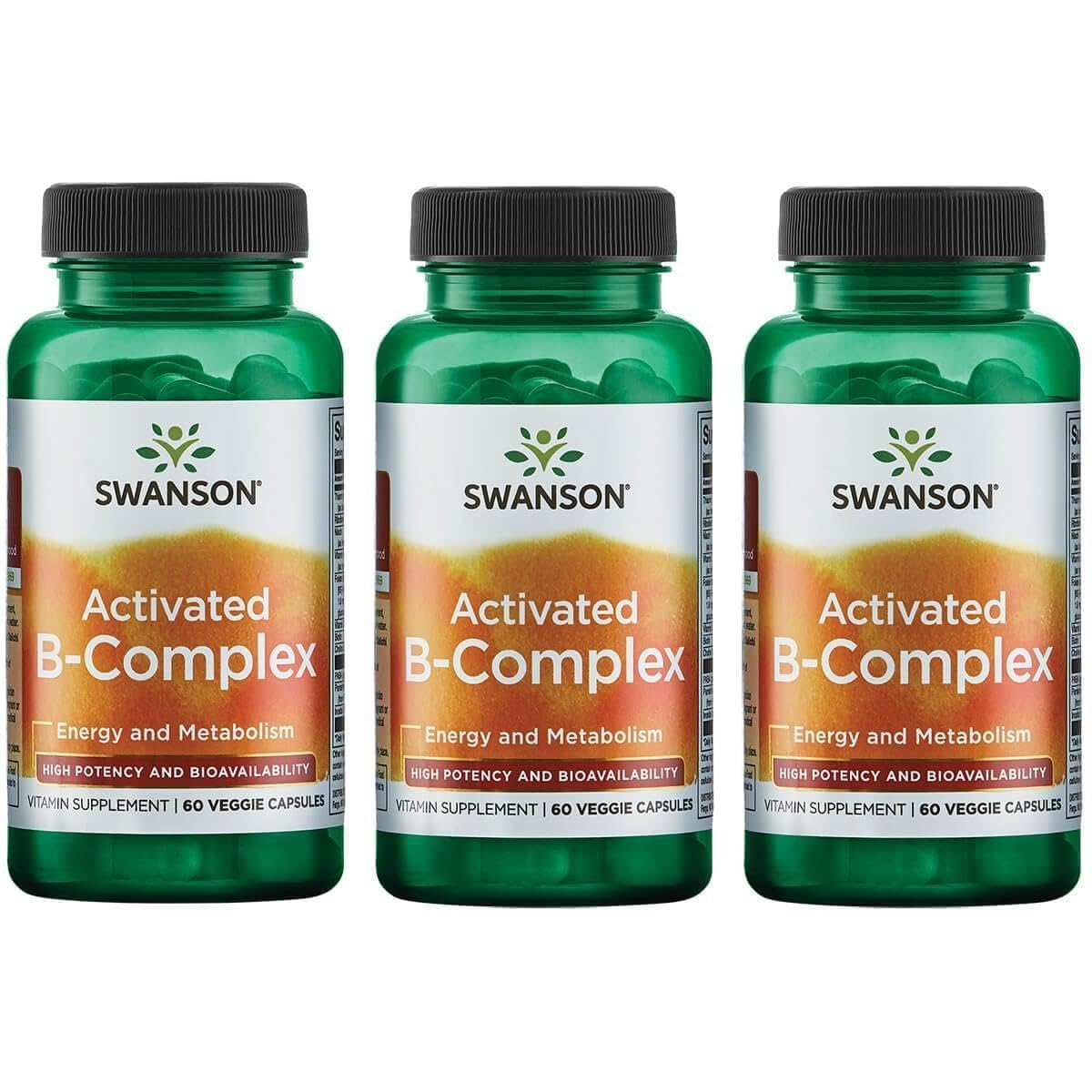 Swanson Activated B-Complex - High Potency and Bioavailability Capsule, 180 Capsules