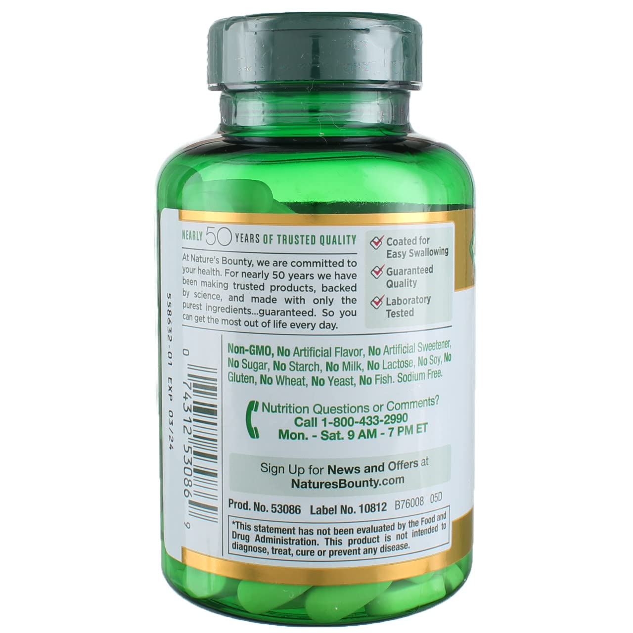 Nature's Bounty Magnesium 500 mg Tablets, 400 Count