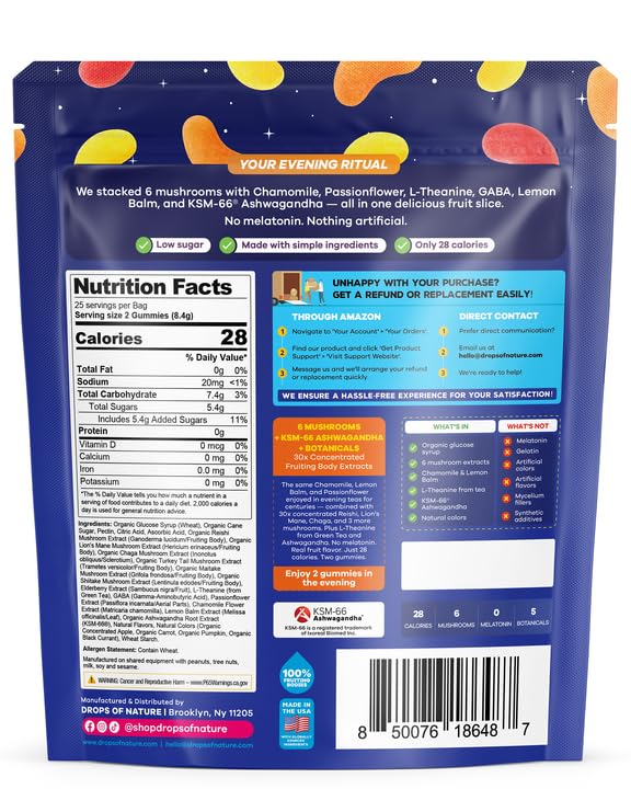 Drops Of Nature Mushroom Sleep Gummies Gummy 50 Count