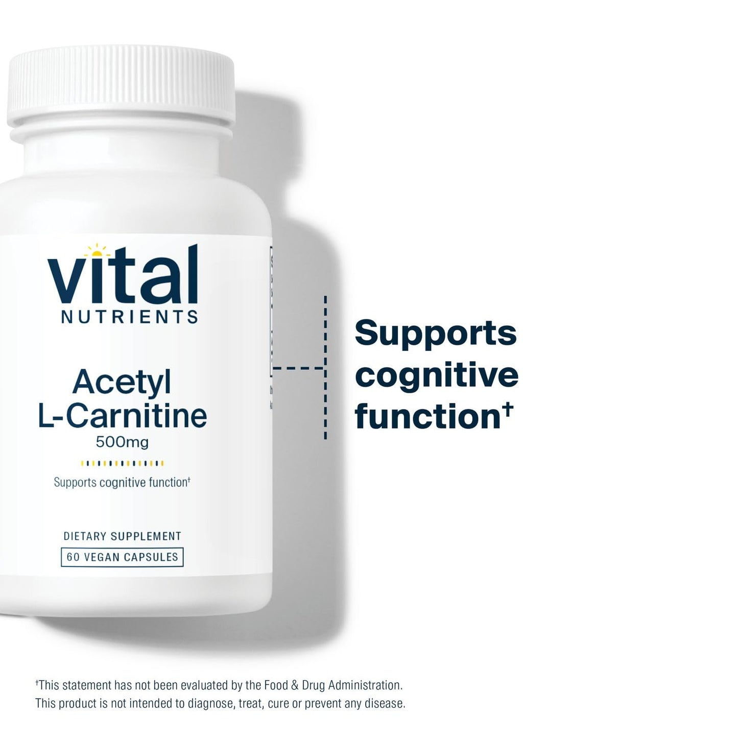 Vital Nutrients Acetyl L-Carnitine 500mg Capsule, 60 Capsules
