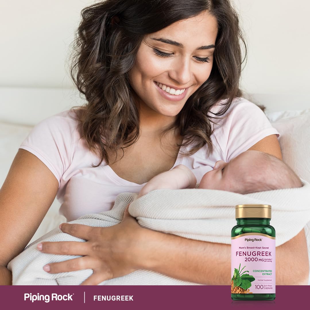 Piping Rock Fenugreek Capsules for Women, 100 Count