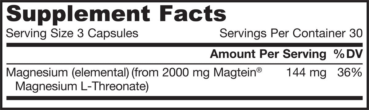 Jarrow Formulas MagMind Magnesium L-Threonate Capsules, 3 Pack