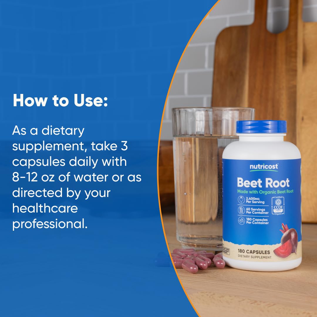 Nutricost Beet Root 2400mg Capsules 180