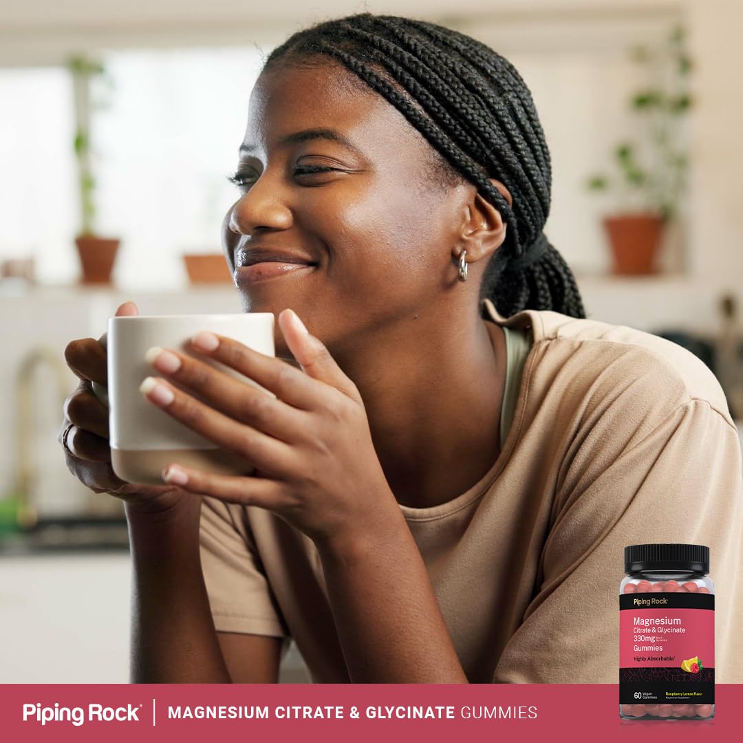 Piping Rock Magnesium Citrate & Glycinate Gummies 60 Count