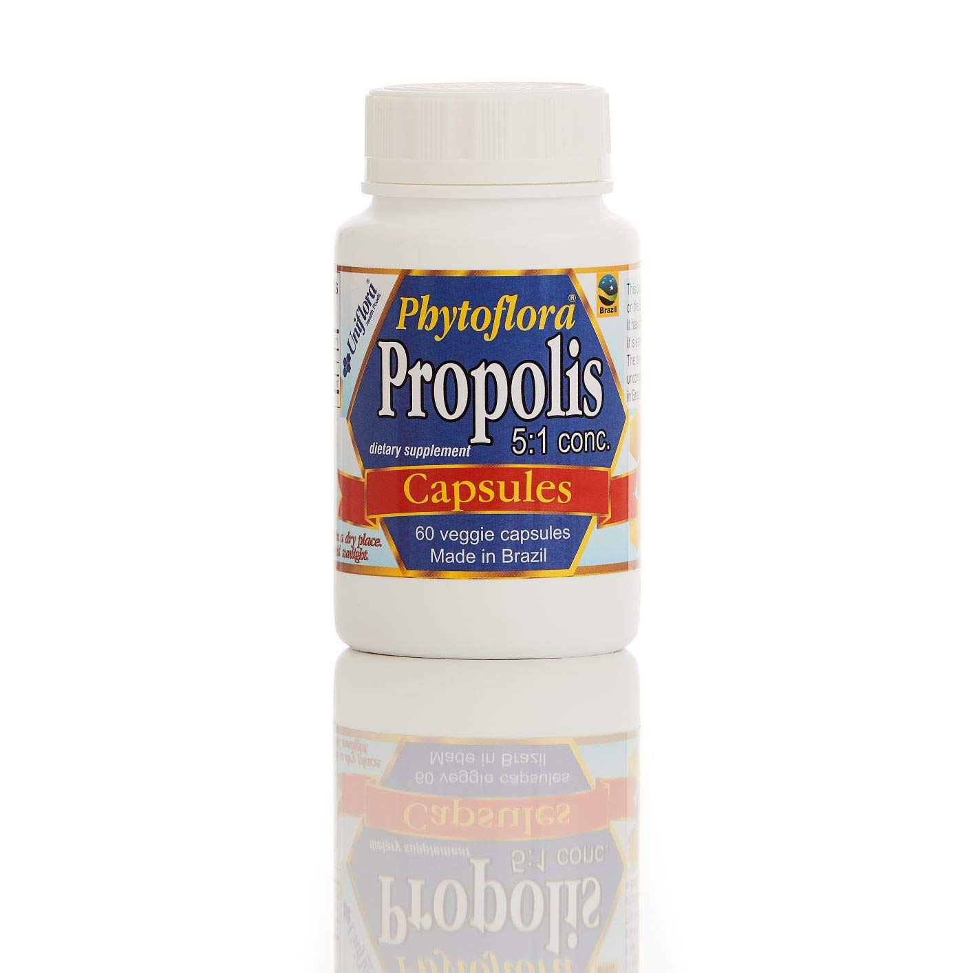 Uniflora PHYTOFLORA Brazilian Green Bee Propolis Veggie Capsules 1 Count