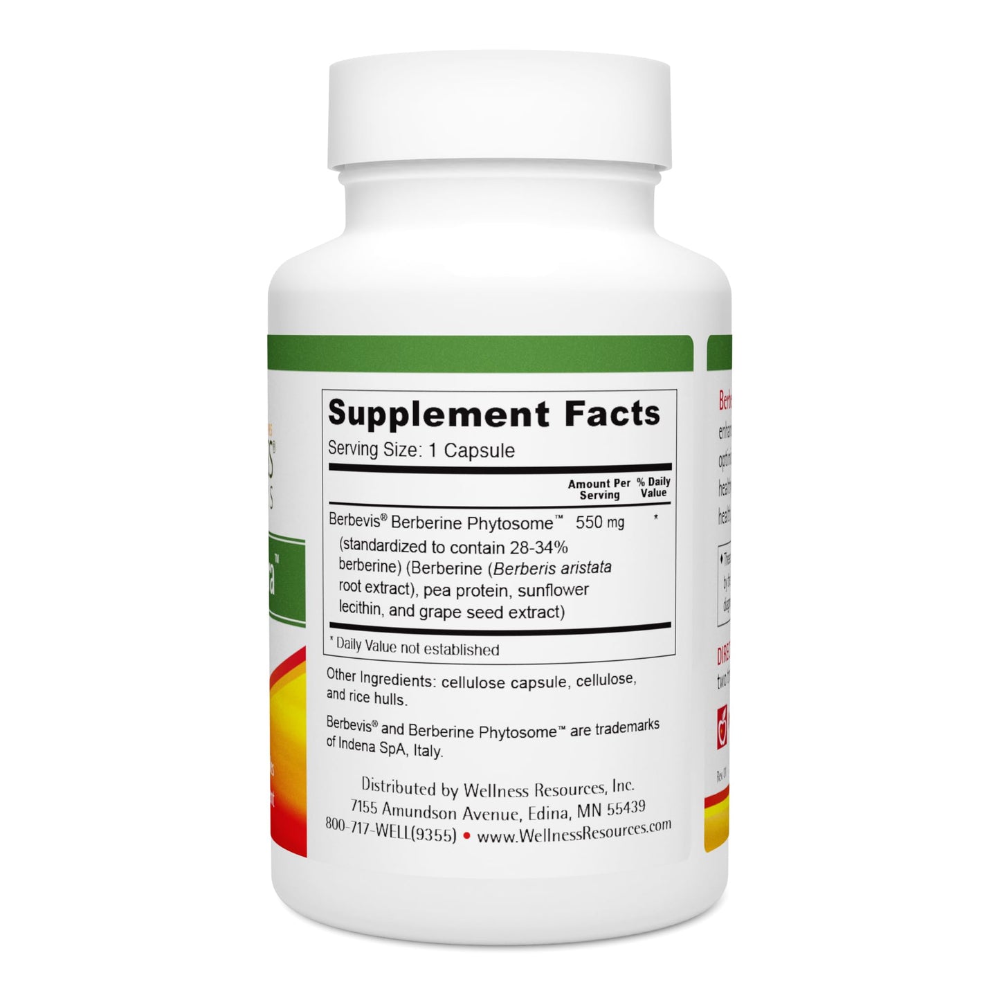 Wellness Resources Berberine Ultra - Advanced Absorption Berberine Phytosome (550mg, 60 Veggie Capsules)