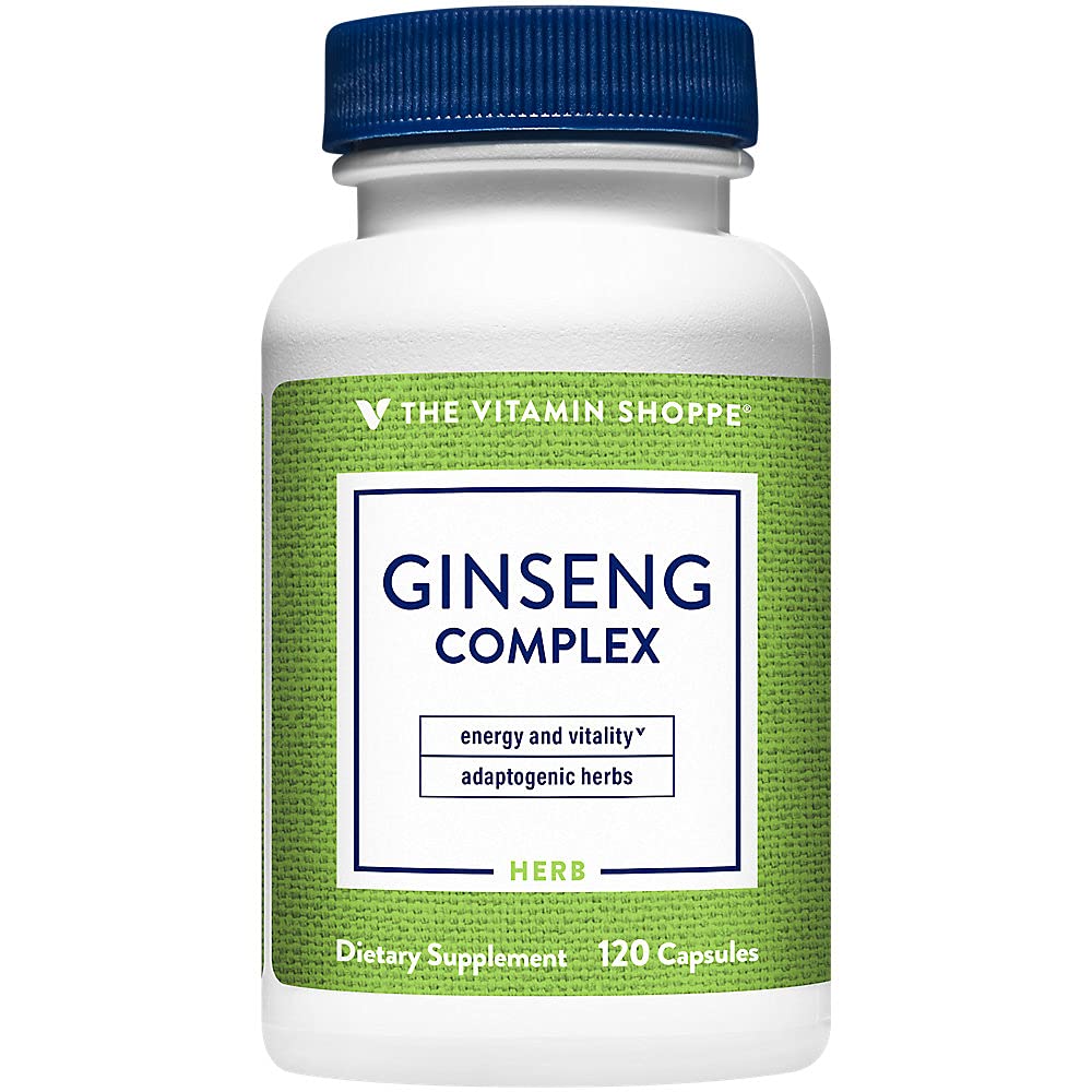 The Vitamin Shoppe Ginseng - Energy Support, Mental Clarity & Adaptogenic Wellness Capsules, 120 Count