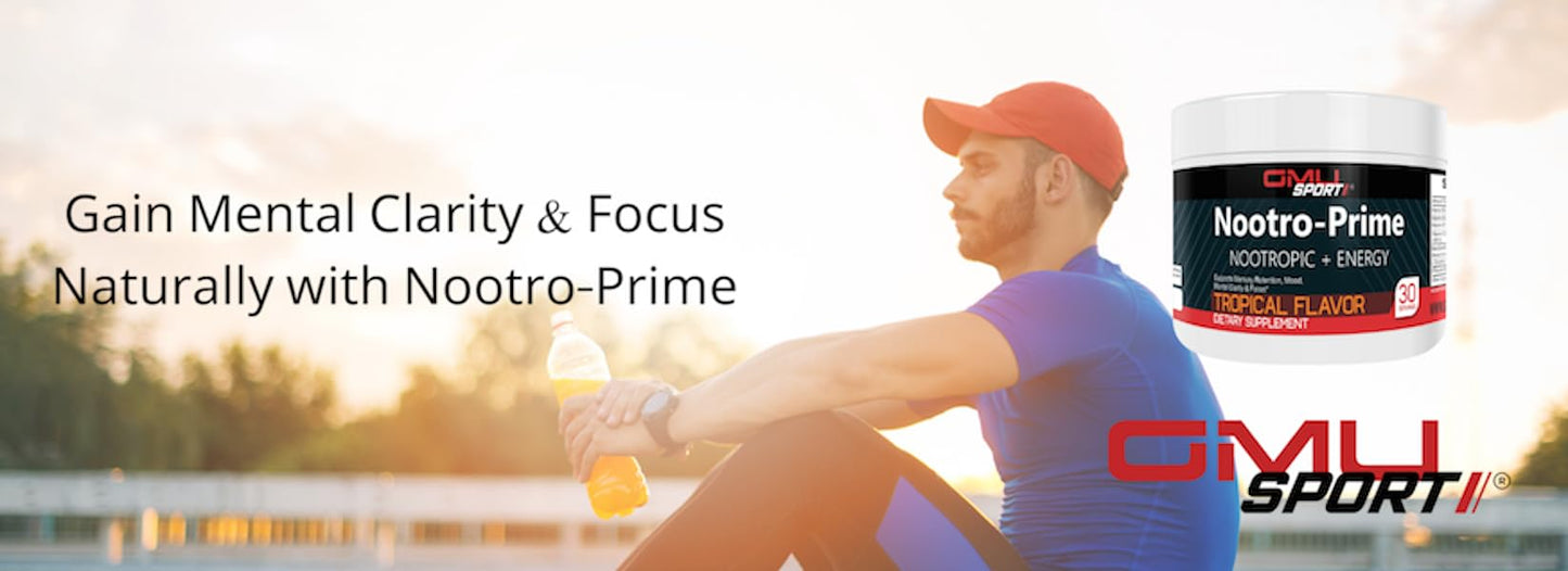 GMU SPORT Nootro-Prime Brain Boost Powder 6.46 Ounce