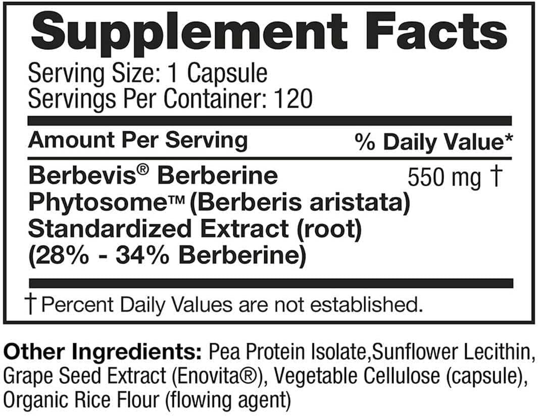 Generic Feel Goods Berberine Phytosome High Absorption Vegan Capsules 120