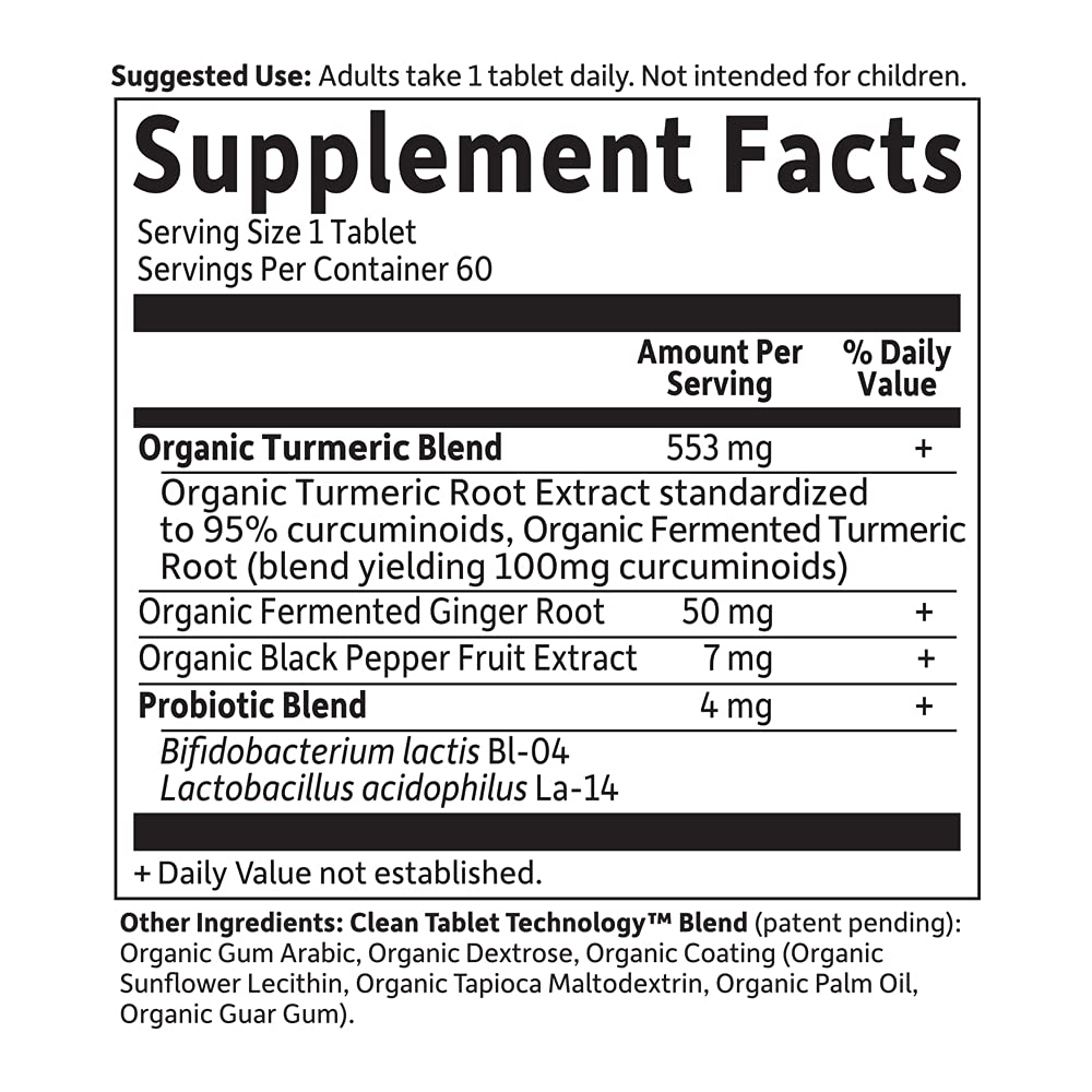 Garden of Life Organics Extra Strength Turmeric Inflammatory Response, 60 Tablets