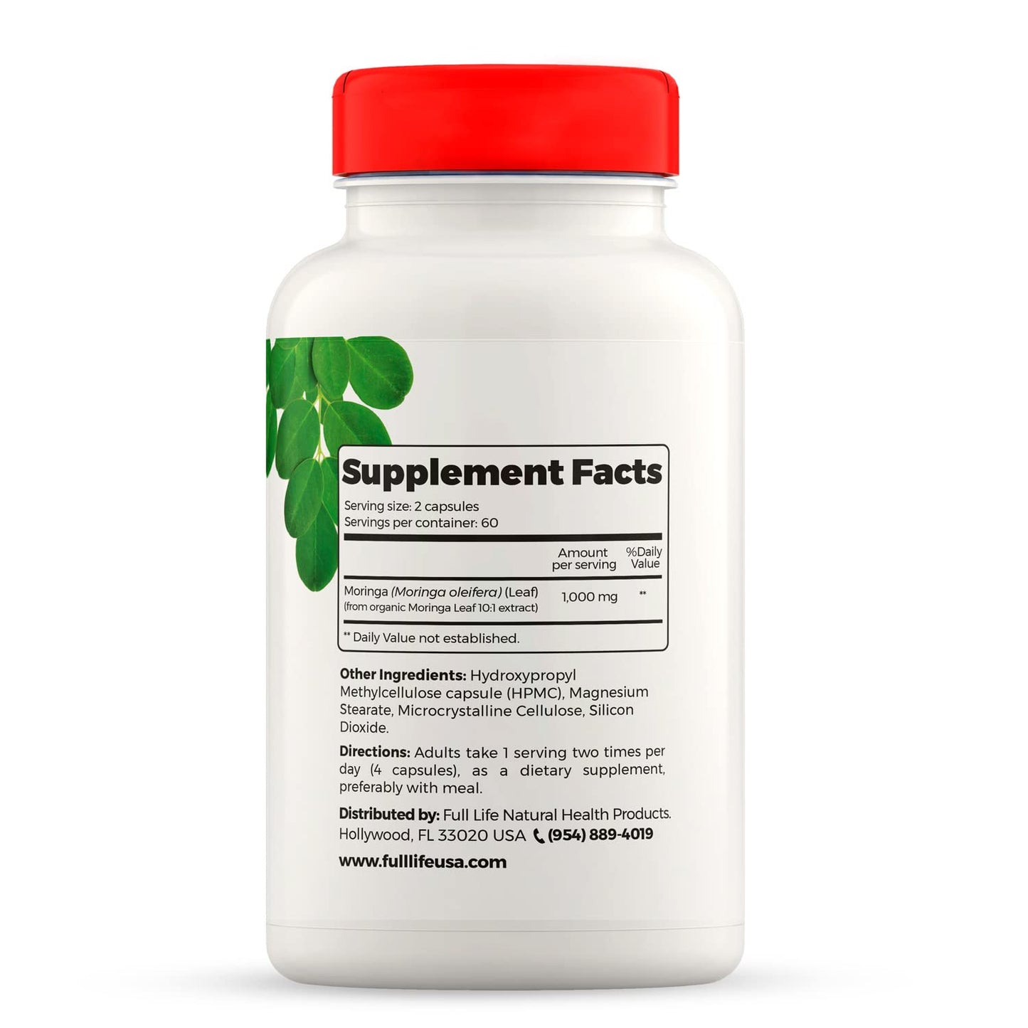 Full Life Moringa Oleifera Capsules 120 Veggie Caps