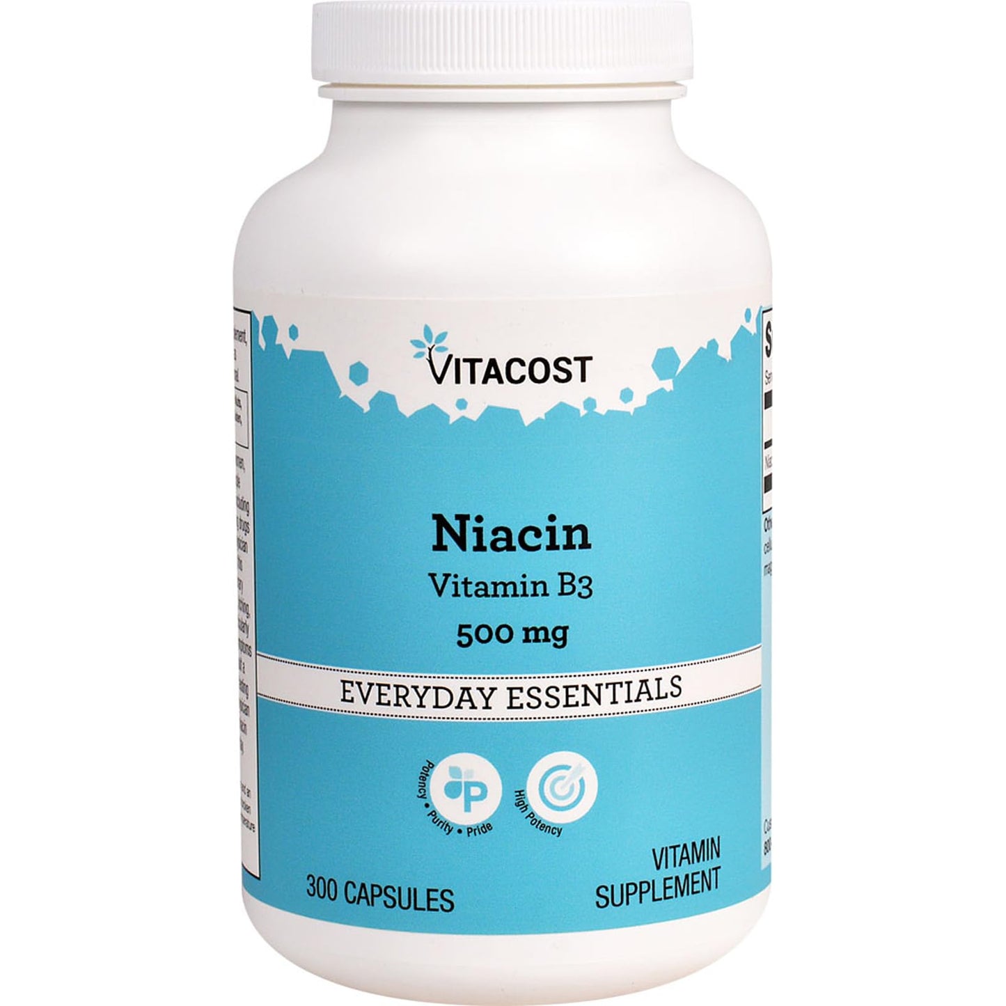 Vitacost Niacin (Vitamin B-3) 500 mg, 300 Capsules