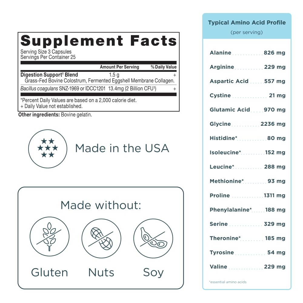 Ancient Nutrition Colostrum Superfood + Collagen Capsule, 75 Count