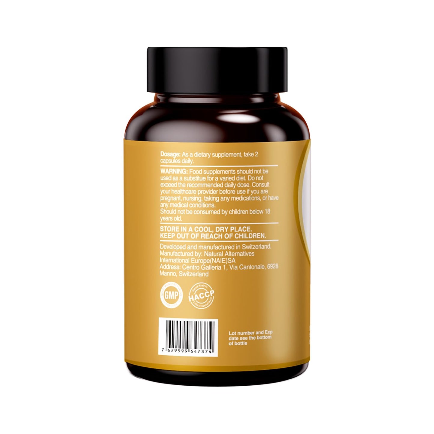 HUJ Cordyceps Mushroom Capsules - Cordyceps Supplement with Dual Mycelium - Kidney Health, Immune Health & Energy Support, 60 Capsules